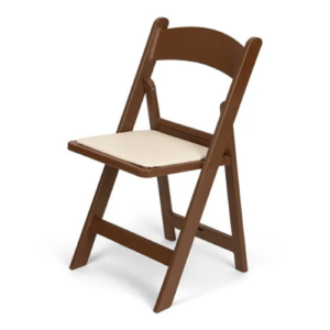 Padded brown resin chair