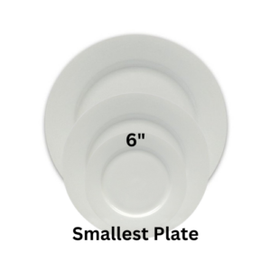 White Dinner Plate (6″,...