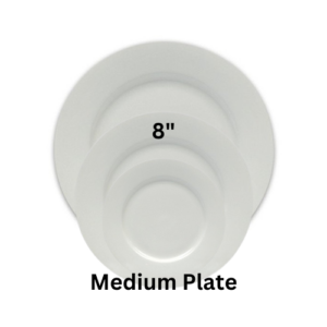 White Dinner Plate (6″,...