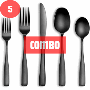 Black Set Flatware