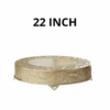 22-inch round gold cake stand with embossed floral pattern — ideal for grand wedding cakes, dessert displays, and luxury events in San Diego.