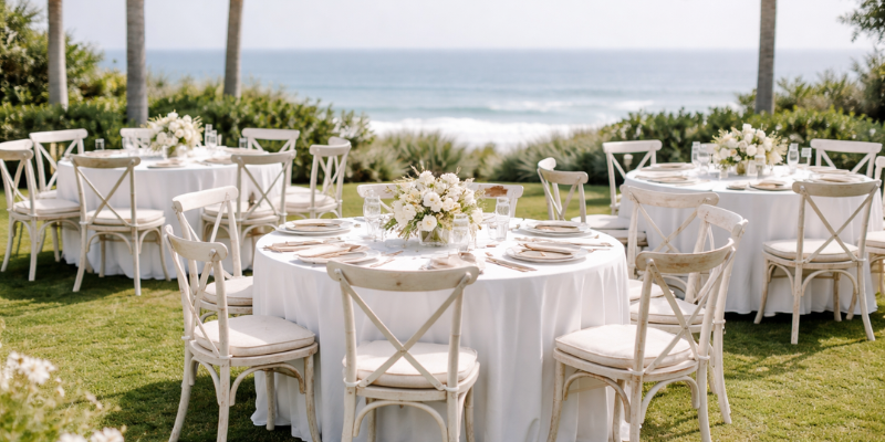 Carlsbad Outdoor Wedding Rentals – Oceanfront Setup