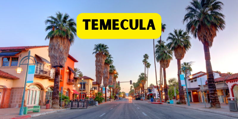 Temecula party rentals service area