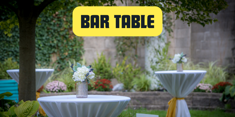 Bar Table rentals in Carlsbad