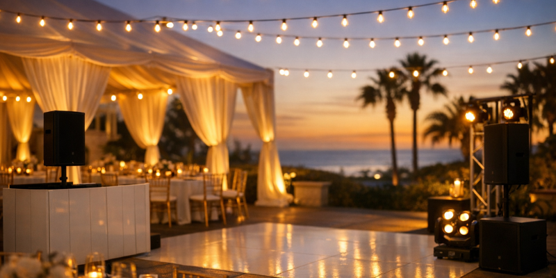 Carlsbad Event Lighting & Audio Rentals – Wedding Setup