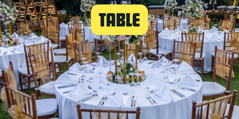 Tables rentals in Carlsbad