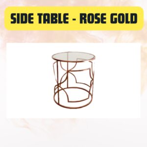 Side Table Rose Gold | Elegant Event Accent Table