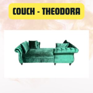 Couch Theodora Velvet Tete-A-Tete Rental | Luxury Event Sofa