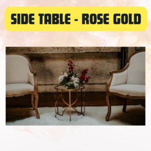 Side Table Rose Gold | Elegant Event Accent Table