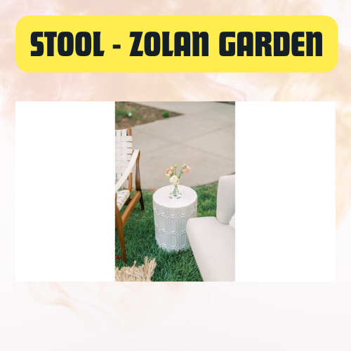 Stool Zolan Garden Rental – Stylish Outdoor Accent Seating & Decor Piece - Image 3