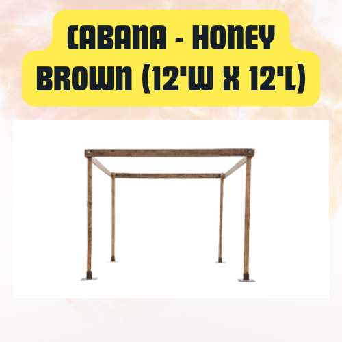 Cabana Honey Brown Rental – Elegant Outdoor Event Shade Structure (Multiple Sizes Available) - Image 3