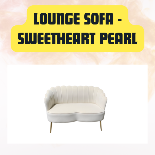 Lounge Sofa | Sweetheart Pearl Rental | Elegant White Event Seating