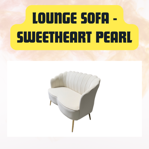 Lounge Sofa | Sweetheart Pearl Rental | Elegant White Event Seating - Image 2