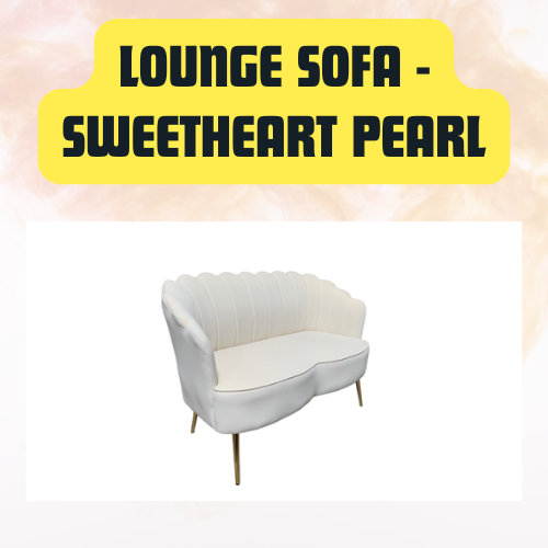 Lounge Sofa | Sweetheart Pearl Rental | Elegant White Event Seating - Image 3