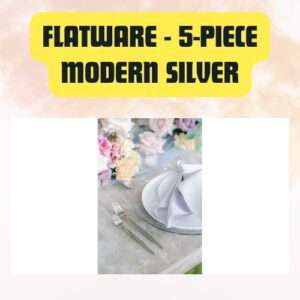 5-Piece Modern Silver Flatware...