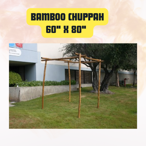 Bamboo Chuppah Frame | Natural Wedding Ceremony Arch 60″ x 80″