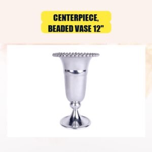 Centerpiece, Beaded Vase 12″