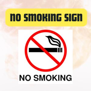 Plastic No Smoking Sign...