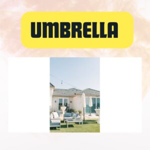 Umbrella with Stand & Sandbag | 92″ Outdoor Event Umbrella