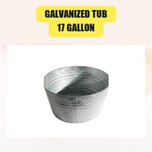 Galvanized Tub, 17 Gallon...