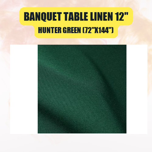 Banquet Table Linen 12" (60" x 120") | Premium Tablecloth for Events & Weddings | 40+ Colors Available - Image 23