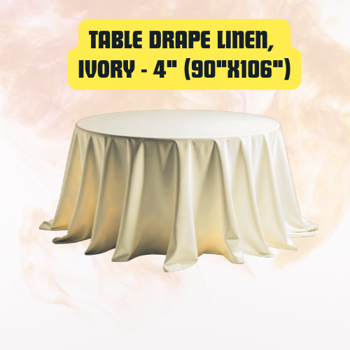 Table Drape Linen 4" (90″x106″) | Floor-Length Banquet Table Cover - Image 2