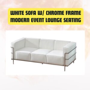 White Sofa with Chrome...