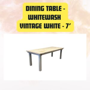 Dining Table Whitewash Vintage...