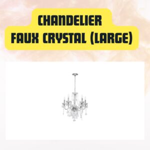 Chandelier Large Faux Crystal | Elegant Modern Ceiling Lighting Fixture