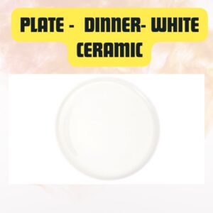Plate Dinner White Ceramic | Elegant Everyday Tableware 10.75″