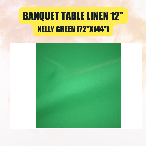 Banquet Table Linen 12" (60" x 120") | Premium Tablecloth for Events & Weddings | 40+ Colors Available - Image 25