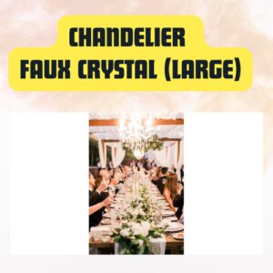 Chandelier Large Faux Crystal | Elegant Modern Ceiling Lighting Fixture