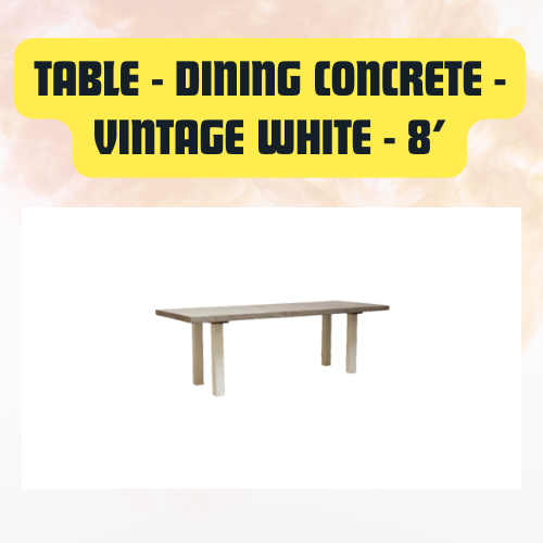 Dining Concrete Table – Rectangular Event Table 8ft - Image 7