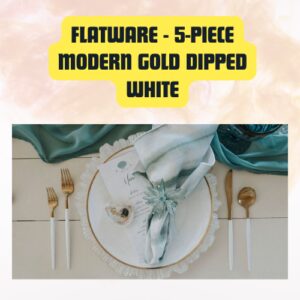 Flatware 5-Piece Modern Gold...