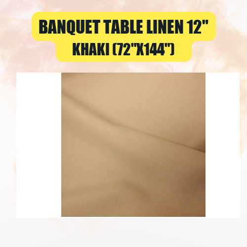 Banquet Table Linen 12" (60" x 120") | Premium Tablecloth for Events & Weddings | 40+ Colors Available - Image 26