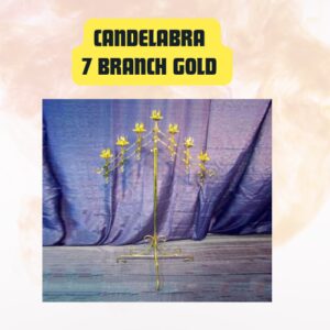 Candelabra 7-Branch Gold Candle Holder for Weddings, Events & Elegant Table Decor