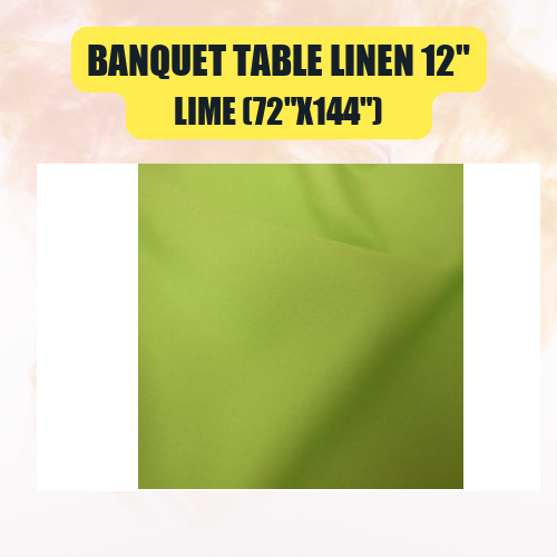 Banquet Table Linen 12" (60" x 120") | Premium Tablecloth for Events & Weddings | 40+ Colors Available - Image 28
