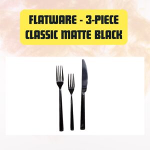 Flatware 3-Piece Classic Matte Black Set