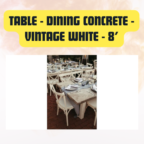 Dining Concrete Table – Rectangular Event Table 8ft - Image 8