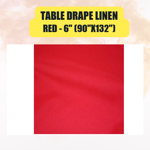 Table Drape Linen 6" (90"x132") | Floor-Length Banquet Table Linen - Image 39