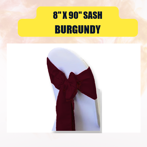 Sash 8" x 90" | Chair Sash Linen for Weddings & Events - Image 7