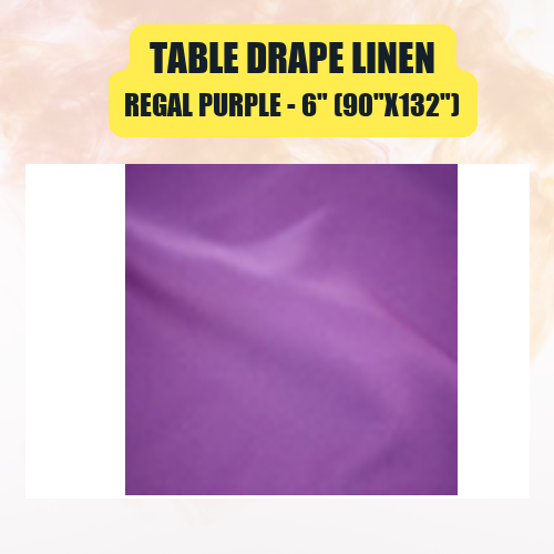 Table Drape Linen 6" (90"x132") | Floor-Length Banquet Table Linen - Image 40