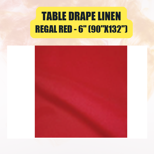 Table Drape Linen 6" (90"x132") | Floor-Length Banquet Table Linen - Image 41