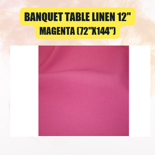 Banquet Table Linen 12" (60" x 120") | Premium Tablecloth for Events & Weddings | 40+ Colors Available - Image 29