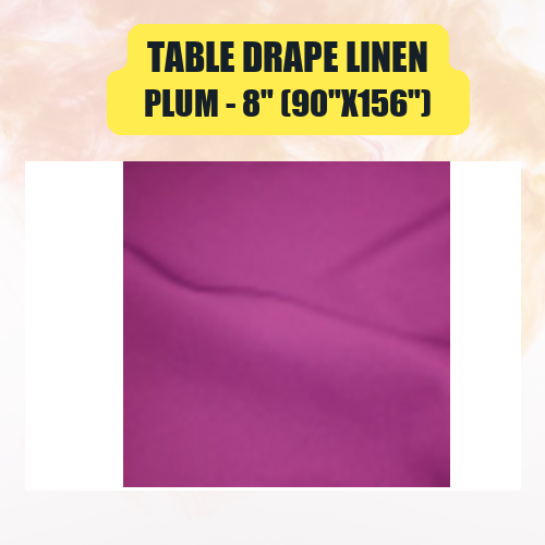 Table Drape Linen, 8" (90"x156") - Image 36