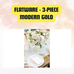 Flatware 3-Piece Modern Gold...