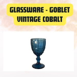 Glassware Boho Plum Blue Glass Goblet | Elegant Decorative Drinkware