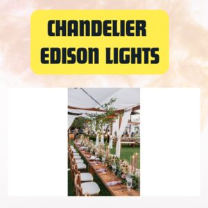 Chandelier with Wooden Base | Suspended Edison Light Vintage Hanging Ceiling Light Fixture