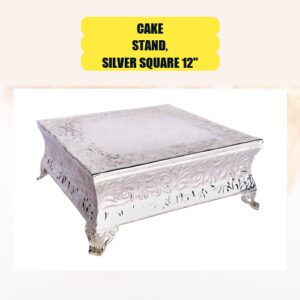 Cake Stand, Silver Square...