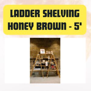 Ladder Shelving Display Stand | Event Decor Rack for Seating Charts, Favors & Beverage Stations